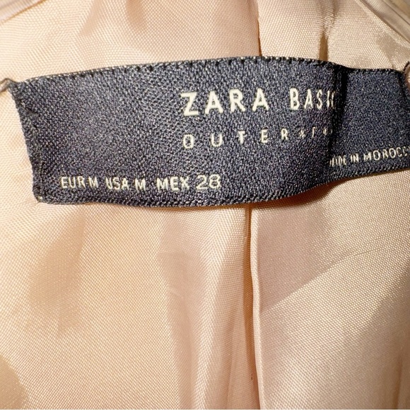 Zara Cotton Blend Double Breasted Camel Trench Coat Sz Medium Soft Single Button - Picture 8 of 16